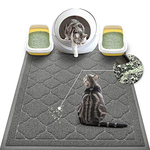 WePet Katzentoiletten-Matte, Kitty Premium PVC-Pad, langlebiger Fangteppich, phthalatfrei, urinbeständig, Streukontrolle, XXL 120 x 91 cm, Grau WePet Katzentoiletten-Matte, Kitty Premium PVC-Pad, langlebiger Fangteppich, phthalatfrei, urinbeständig, Streukontrolle, XXL 120 x 91 cm, Grau von WePet