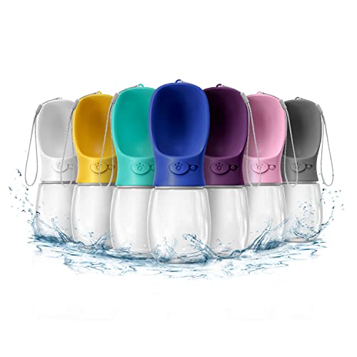 WePet Tragbare Hunde-Wasserflasche, 350 ml, Auslaufsicherer Trinknapf für Hunde – Praktisch für Spaziergänge, Wandern & Reisen – Aus lebensmittelechtem Kunststoff von WePet