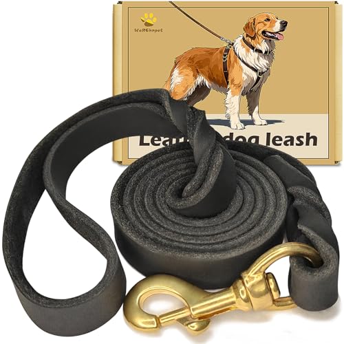WERCHNPET Hundeleine aus Leder, robust, weich und stark, für große, mittelgroße und kleine Hunde, Premium-Lederleine für Hunde, 1,2 m WERCHNPET Hundeleine aus Leder, robust, weich und stark, für große, mittelgroße und kleine Hunde, Premium-Lederleine für Hunde, 1,2 m von WeRChnpet