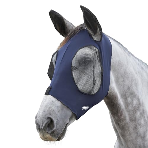 2022 Weatherbeeta Deluxe Stretch Bug Eye Saver Mit Ohren 1009573020 - Navy/Schwarz - Weatherbeeta Mask Size - Full von Weatherbeeta