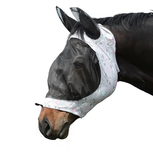 WeatherBeeta Deluxe Stretch Eye Saver mit Ohren, Sea Unicorn Print, S Pony von Weatherbeeta