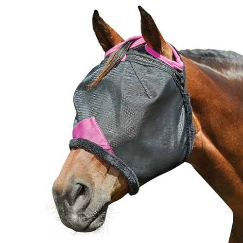 Weatherbeeta ComFiTec Deluxe Durable Mesh Mask, Farbe:Black/Purple, Größe:Pony von Weatherbeeta