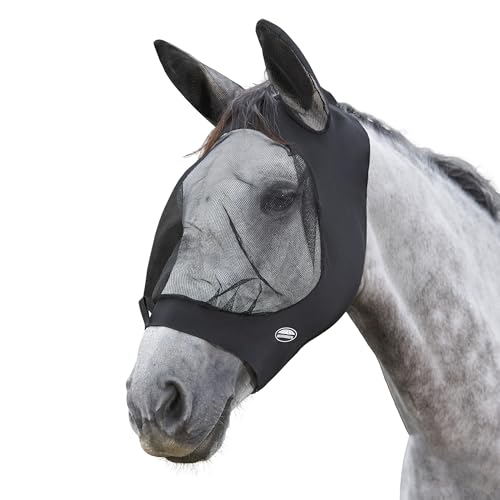 Weatherbeeta Deluxe Stretch Eye Saver with Ears, Farbe:Black/Black, Größe:Pony von Weatherbeeta