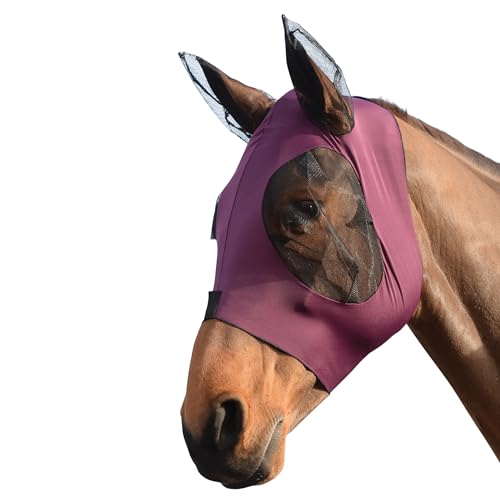 Weatherbeeta Stretch Bug Eye Saver with Ears - Purple/Black, Größe:Small Pony (XS) von Weatherbeeta