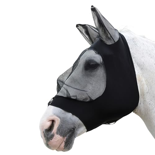 Weatherbeeta Stretch Eye Saver with Ears Fly Mask Pony Black von Weatherbeeta