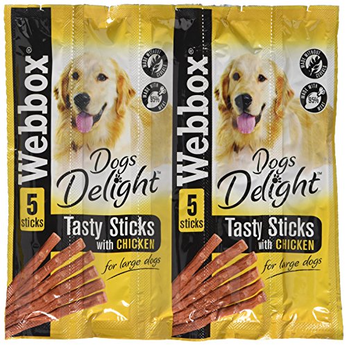 Webbox Dogs Delight Hühnersticks, 55 g, 18 Stück von Webbox