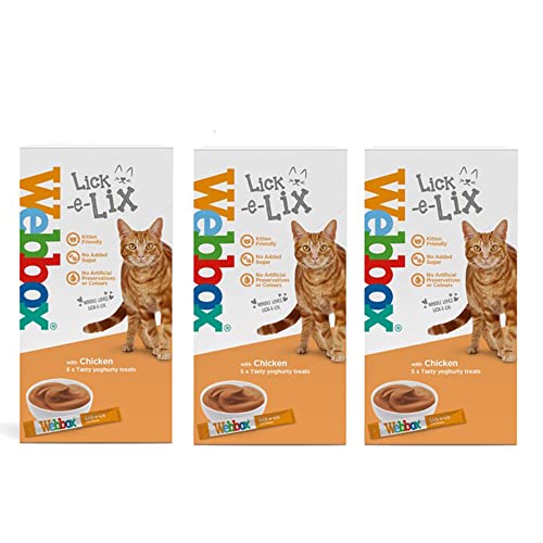 Webbox Lick-E-Lix Yoghurty Leckerli mit Hähnchen 5 X 15g Tüten (3er Pack) von Webbox
