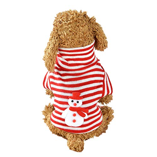 Webuyii Klassischer Hundepullover mit Weihnachtsstreifen, für den Winter, warm, Größe L von Webuyii