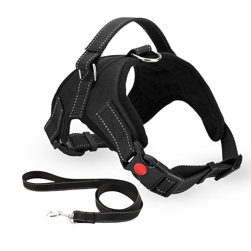 WedDecor Reflektierendes, verstellbares Hundegeschirr, kein Ziehen, atmungsaktiv, kein Würgen, Design für Komfort und einfache Kontrolle, Griff für Outdoor-Training und Spazierengehen, Hundegeschirr, WedDecor Reflektierendes, verstellbares Hundegeschirr, kein Ziehen, atmungsaktiv, kein Würgen, Design für Komfort und einfache Kontrolle, Griff für Outdoor-Training und Spazierengehen, Hundegeschirr, von WedDecor