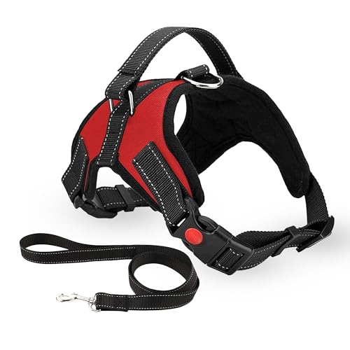 WedDecor Reflektierendes, verstellbares Hundegeschirr, kein Ziehen, atmungsaktiv, kein Würgen, Design für Komfort und einfache Kontrolle, Griff für Outdoor-Training und Spazierengehen, Hundegeschirr, WedDecor Reflektierendes, verstellbares Hundegeschirr, kein Ziehen, atmungsaktiv, kein Würgen, Design für Komfort und einfache Kontrolle, Griff für Outdoor-Training und Spazierengehen, Hundegeschirr, von WedDecor