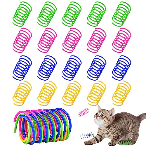 WeddHuis 20 Stück Katze Spielzeug, Buntes kreatives Kunststoff Spiralfedern Spirale,Spielzeug Spiralfedern Neuheit Haustiere Spielzeug Bunte Spiralfedern Spring Spirale für Katze WeddHuis 20 Stück Katze Spielzeug, Buntes kreatives Kunststoff Spiralfedern Spirale,Spielzeug Spiralfedern Neuheit Haustiere Spielzeug Bunte Spiralfedern Spring Spirale für Katze von WeddHuis