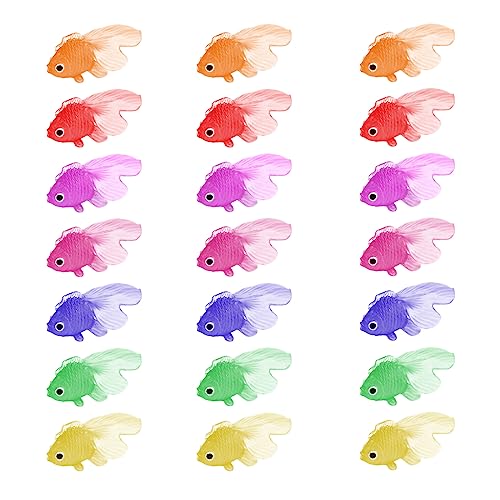 WeddHuis 21 Stück Dehnbare Neon Fische Künstliche Schwimmende Fische Weiche Gummi Goldfische Spielzeuge Kleine Gefälschte Fische Ornament für Katzenspielzeug Aquarium Dekoration Party Mitgebsel WeddHuis 21 Stück Dehnbare Neon Fische Künstliche Schwimmende Fische Weiche Gummi Goldfische Spielzeuge Kleine Gefälschte Fische Ornament für Katzenspielzeug Aquarium Dekoration Party Mitgebsel von WeddHuis
