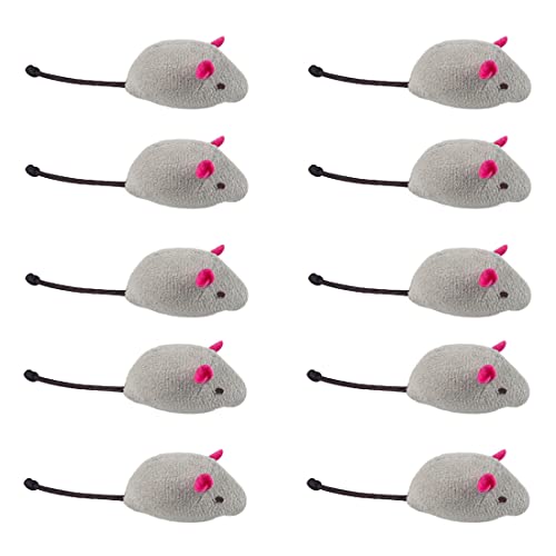 WeddHuis Katzenspielzeug, Mäuse Spielzeug Mouse Katze Haustier Weich Flauschig für Katzen Kitty 10 Stück von WeddHuis