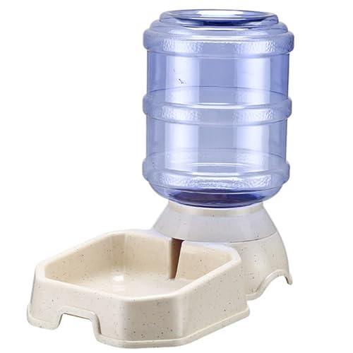 Futterautomat Katze 1 Gallone Katzenwasserspender Schwerkraft Automatische Feeder für Wasser Katzen Haustier -Feeder -Katzenschale für Hundefuttertier Haustier Vorräte von Weddflower