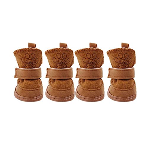 2 Paar Hundeschuhe für den Winter Hundewinterstiefel Water & Wood braun Klettverschluss Stiefeletten für Hunde Chihuahua Schuhe Stiefel S 2 Paar Hundeschuhe für den Winter Hundewinterstiefel Water & Wood braun Klettverschluss Stiefeletten für Hunde Chihuahua Schuhe Stiefel S von Wedhapy