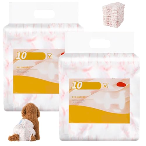 20 Einweg-Hundewindeln für Hündinnen, super saugfähig, verstellbar, für Inkontinenz, Training und Reisen 20 Einweg-Hundewindeln für Hündinnen, super saugfähig, verstellbar, für Inkontinenz, Training und Reisen von Wedhapy