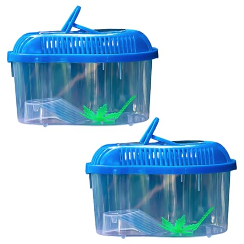 2pcs terrariums klare plastische Reptile terrariums mit atmungsaktivem Deckel und transparenten Schildkrötenkäfig für Garnelenschildkrötengarnelenfische 2pcs terrariums klare plastische Reptile terrariums mit atmungsaktivem Deckel und transparenten Schildkrötenkäfig für Garnelenschildkrötengarnelenfische von Wedhapy