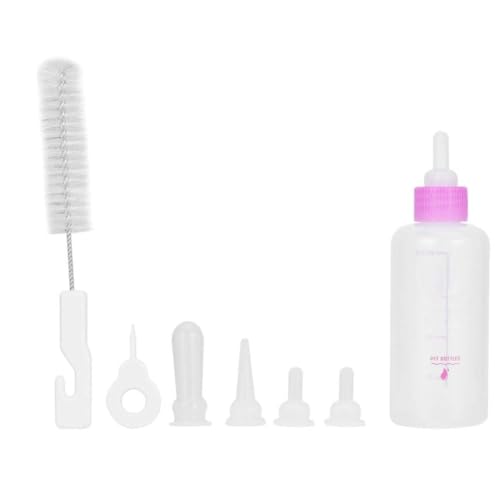 Haustier Pflegeflasche Welpe Fütterung Flaschen Welpe Flaschen Kätzchen Fütterungsflasche Mini Squeeze Flüssigpelpenmilch Fütterung Flasche Kit Haustier Fütterungstool für Hundekätzchen Welpe Rose Ro von Wedhapy