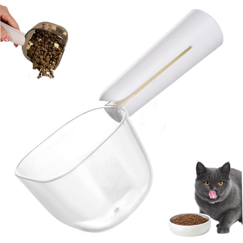 Haustierfutter Scoop 90-120g Katze & Hundefutter Scoop mit Skala & Versiegelungsschlitz Easy Wäschetrudel Bauchmessung für Haustierbesitzer Haustierfutter Scoop 90-120g Katze & Hundefutter Scoop mit Skala & Versiegelungsschlitz Easy Wäschetrudel Bauchmessung für Haustierbesitzer von Wedhapy