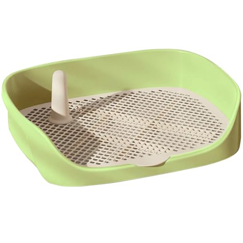 Hunde Toilettentablett 39,9x30x10,9 cm herausnehmbar sicherer Kunststoff Hunde Toilettentraining waschbar für den Innenbereich für kleine Hunde und Welpen Grün von Wedhapy