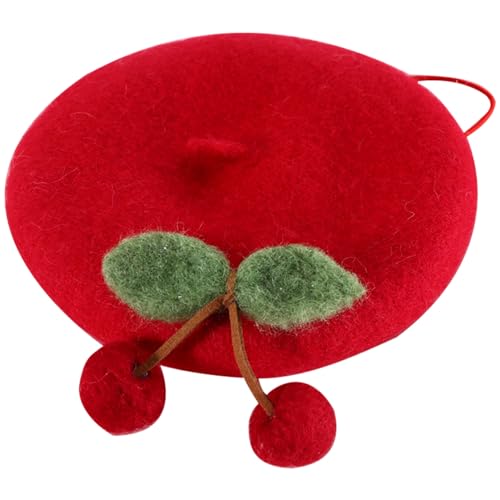 Hundehüte für kleine Hunde, Katzen Beret -Katzen -Outfit Mütze für Katze entzückende Katzenhaube mit Kirschdekor, Warmer Verstellbarer Katzenhut, Winterhundhelme für Zuhause, Party, Foto, Neujahr Typ Hundehüte für kleine Hunde, Katzen Beret -Katzen -Outfit Mütze für Katze entzückende Katzenhaube mit Kirschdekor, Warmer Verstellbarer Katzenhut, Winterhundhelme für Zuhause, Party, Foto, Neujahr Typ von Wedhapy