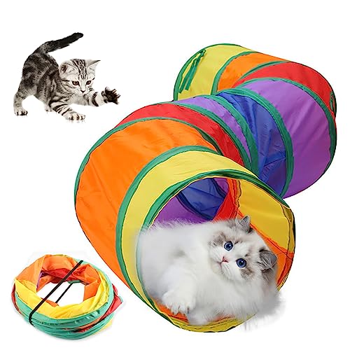 Katzenspielzeug Katzenspielzeug S Katzentunnel 21,6 X 24,9 cm Zusammenklappbares Kitty Spielzeug Für Drinnen Und Draußen Mit 2 Löchern Und Spielball Für Welpen Kaninchen Kleintiere Regenbogenfarben Katzenspielzeug Katzenspielzeug S Katzentunnel 21,6 X 24,9 cm Zusammenklappbares Kitty Spielzeug Für Drinnen Und Draußen Mit 2 Löchern Und Spielball Für Welpen Kaninchen Kleintiere Regenbogenfarben von Wedhapy