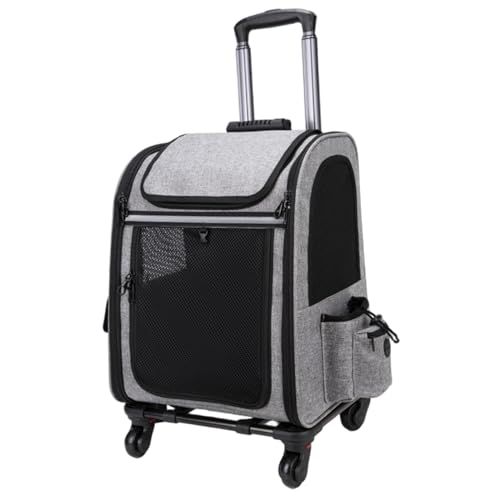 Transportbox mit Rädern, flugtauglich, erweiterbarer Katzen-/Hunderucksack, Transportbox mit Rädern und Teleskopgriff für Reisen im Freien Transportbox mit Rädern, flugtauglich, erweiterbarer Katzen-/Hunderucksack, Transportbox mit Rädern und Teleskopgriff für Reisen im Freien von Wedhapy