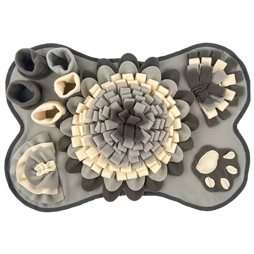 Wedhapy Snuffle Matte für Hund 25x17 Zoll großer waschbarer Hund Snuffle Master mit BB Squeaker Nicht Schlupf Schnüffeln Fütterungsmatte Lustige Gehirnspiele für kleine mittelgroße Hunde grau Wedhapy Snuffle Matte für Hund 25x17 Zoll großer waschbarer Hund Snuffle Master mit BB Squeaker Nicht Schlupf Schnüffeln Fütterungsmatte Lustige Gehirnspiele für kleine mittelgroße Hunde grau von Wedhapy