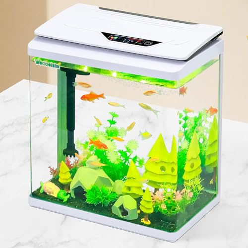 Aquarium-Starter-Set mit 7-Farben-LED, Filter und Sauerstoffversorgungssystem – hochklares Betta- und Goldfisch-Aquarium Aquarium-Starter-Set mit 7-Farben-LED, Filter und Sauerstoffversorgungssystem – hochklares Betta- und Goldfisch-Aquarium von Wedoelsim