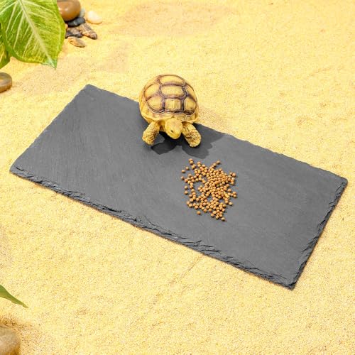 Naturschiefer-Plattform für Reptilien, Bartagamen, Schildkröten, Schildkröten, Lebensraum, Zubehör, Wärmespeicherung, rutschfestes Design, Futtertablett, Funktionalität und hervorragende Naturschiefer-Plattform für Reptilien, Bartagamen, Schildkröten, Schildkröten, Lebensraum, Zubehör, Wärmespeicherung, rutschfestes Design, Futtertablett, Funktionalität und hervorragende von Wedoelsim