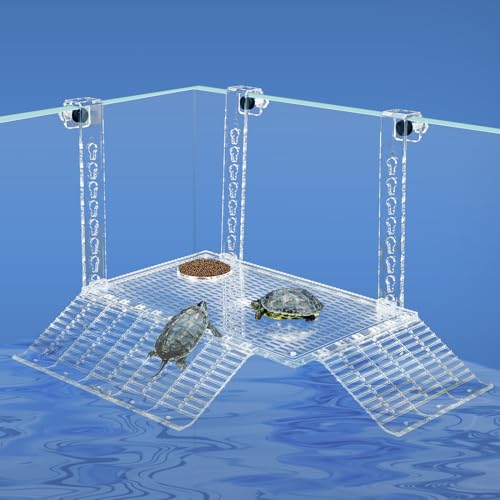 Wedoelsim Acryl-Schildkröten-Dock-Plattform für Wasserschildkröten, kein Schraubendreher erforderlich, mühelos und stabil, innovative Schildkrötentank-Halterung für Sicherheit, Haltbarkeit (30,5 cm) von Wedoelsim