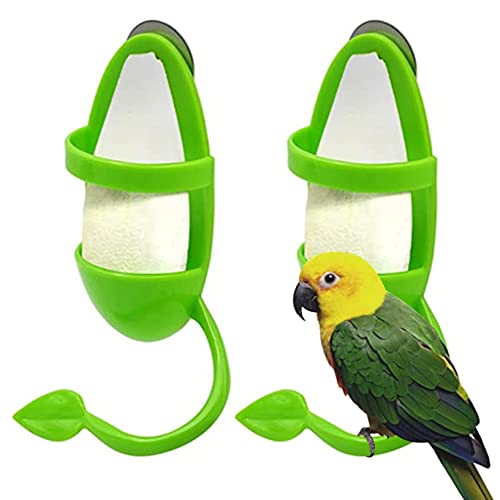 Bird Food Holds Racks Plastik Tuttlebone Halter Papagei Cage Bowl Stand Kit für Cockatiels 2pcs, Vogelfütterungstassen von Weduspaty