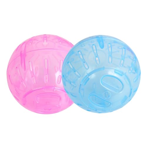 Hamster Ball Transparent Zwerg Hamster Übungsbällchen Laufrad Rennmak -Spielzeug 2pcs, Hamsterspielzeug von Weduspaty