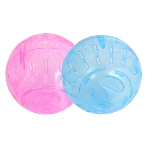 Hamster Ball Transparent Zwerg Hamster Übungsbällchen Laufrad Rennmak -Spielzeug 2pcs, Hamsterspielzeug von Weduspaty