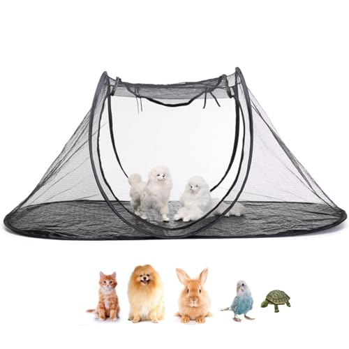 Haustierzelt Outdoor -Haustiergehäuse Zelt Outside Garten Katzenzelt Mesh Hundecampingzelt für die Gartenterrasse im Sommer 120 x 63 x 50 cm Haustierzelt Outdoor -Haustiergehäuse Zelt Outside Garten Katzenzelt Mesh Hundecampingzelt für die Gartenterrasse im Sommer 120 x 63 x 50 cm von Weduspaty