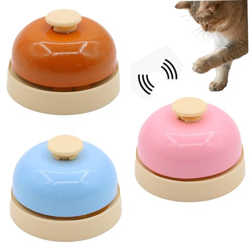 Katze Bell, Hundetraining Bell 3pcs Interaktive Hund Katze niedliche Metallköpfchen für Hunde für Hunde Kleiner Haustier Ruf zum Service Fun Haustraining Glocken Spielzeug für Welpen Katze Bell, Hundetraining Bell 3pcs Interaktive Hund Katze niedliche Metallköpfchen für Hunde für Hunde Kleiner Haustier Ruf zum Service Fun Haustraining Glocken Spielzeug für Welpen von Weduspaty