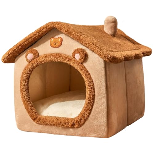 Katzenzeltbett, bedecktes Katzenbett weich warmes, halb verschlepptes Zelt abnehmbares niedliches Bären Haustier für Innenräume 11, 8x15, 8x15 Zoll Katzenzeltbett, bedecktes Katzenbett weich warmes, halb verschlepptes Zelt abnehmbares niedliches Bären Haustier für Innenräume 11, 8x15, 8x15 Zoll von Weduspaty