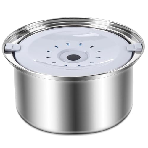 Keine Verschüttungswasserschale für Hunde, langsame Wasserschale für Hunde 4L Kein verschütteter Edelstahlhund mit Filter für Haushalt, Tierhandel von Weduspaty