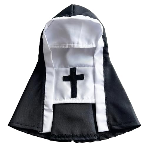 Nonne Kostüm, Hunde Nonne Kostüm, weiche Stoffkatze & Hund Halloween, süßes lustiges Haustierkleid Outfit für das Halloween Christmas Festival Cosplay Nonne Kostüm, Hunde Nonne Kostüm, weiche Stoffkatze & Hund Halloween, süßes lustiges Haustierkleid Outfit für das Halloween Christmas Festival Cosplay von Weduspaty