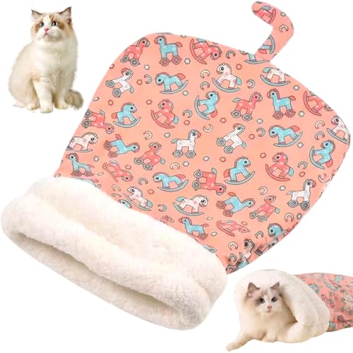 Weduspaty Katze Winterschlafsack, Katzenschlafsack, 360 ° Wickelweicher Warmer Winter, bedeckter Sack, für kleine, mittelgroße, große Katzen Weduspaty Katze Winterschlafsack, Katzenschlafsack, 360 ° Wickelweicher Warmer Winter, bedeckter Sack, für kleine, mittelgroße, große Katzen von Weduspaty