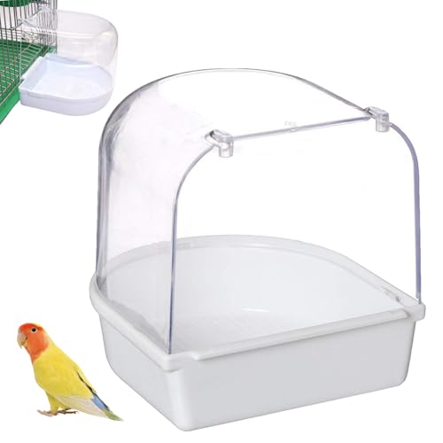 Vogelbad für Käfig, Vogelbad, 5x5x5 Käfigstil Plastikhänge, multifunktionales Accessoires für Lovebirds, Finken, Sittiche, Mannikin von Weduspaty