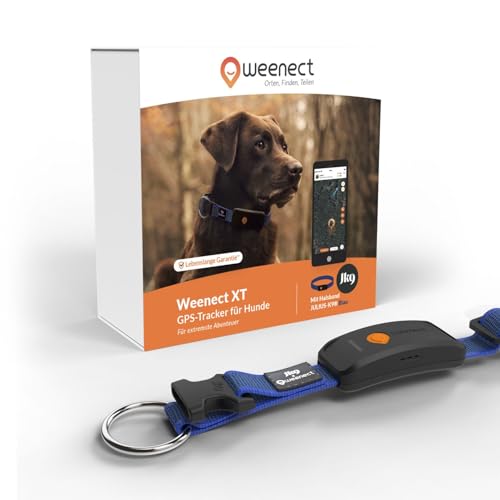 Weenect Hund XT - NEUES GPS-Halsband für Hunde | XL-Antenne | Wasserdicht | Hyperresistentes integriertes Julius-K9 Halsband Blau Abonnement erforderlich von Weenect