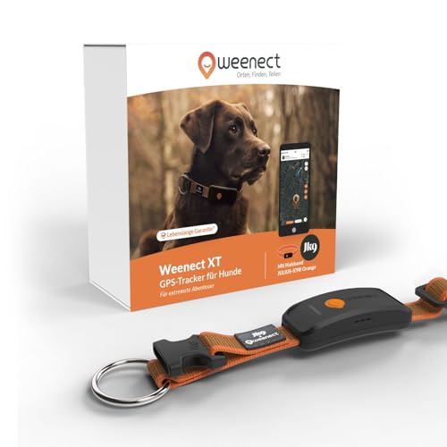 Weenect Hund XT - NEUES GPS-Halsband für Hunde | XL-Antenne | Wasserdicht | Hyperresistentes integriertes Julius-K9 Halsband Orange Abonnement erforderlich Weenect Hund XT - NEUES GPS-Halsband für Hunde | XL-Antenne | Wasserdicht | Hyperresistentes integriertes Julius-K9 Halsband Orange Abonnement erforderlich von Weenect