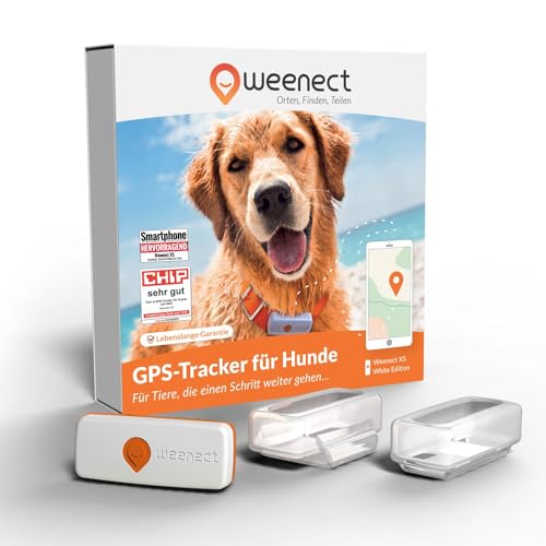 Weenect XS für Hunde - NEU Mini GPS-Tracker für Hunde | GPS-Tracking in Echtzeit | Kleinstes Modell auf dem Markt | Abonnement | Wasserdicht von Weenect