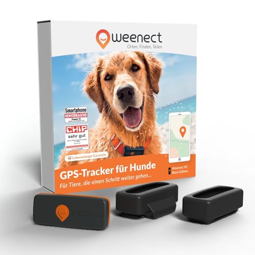 Weenect XS für Hunde - NEU Mini GPS-Tracker für Hunde | GPS-Tracking in Echtzeit | Kleinstes Modell auf dem Markt | Abonnement | Wasserdicht von Weenect