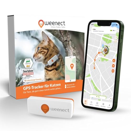Weenect XS für Katzen - NEU Mini GPS-Tracker für Katzen | GPS-Tracking in Echtzeit | Ohne Distanzlimit | Kleinstes Modell auf dem Markt | Halsband inkludiert | Abonnement Weenect XS für Katzen - NEU Mini GPS-Tracker für Katzen | GPS-Tracking in Echtzeit | Ohne Distanzlimit | Kleinstes Modell auf dem Markt | Halsband inkludiert | Abonnement von Weenect