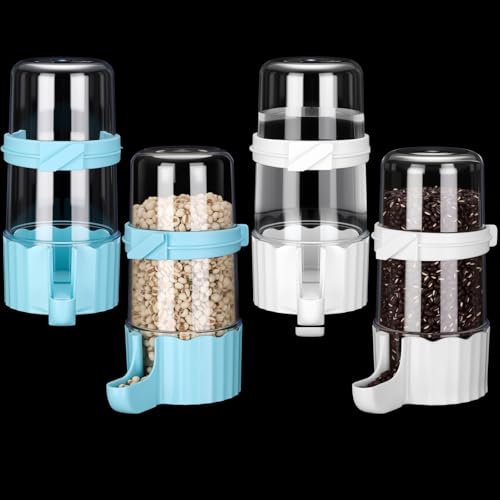 Weewooday 4 Stück Automatischer Vogelfutterkäfig Wasserspender Vogelwasserspender Hamsterkäfig Bewässerungszubehör Trinkflasche für Hamster Papagei (niedlicher Stil, 490 ml) von Weewooday