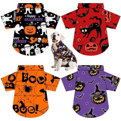 Weewooday Halloween-Hunde-Shirts, lustiges Kürbis-Geist, Fledermaus-Skelett-Muster, Haustier-Halloween-Outfit, weiches Hunde-T-Shirt, gruselig bedruckt, Haustierkostüme für kleine Hunde, Party Weewooday Halloween-Hunde-Shirts, lustiges Kürbis-Geist, Fledermaus-Skelett-Muster, Haustier-Halloween-Outfit, weiches Hunde-T-Shirt, gruselig bedruckt, Haustierkostüme für kleine Hunde, Party von Weewooday