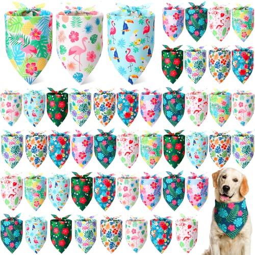 Weewooday Hawaii-Hundehalstücher für Hunde, Ahornblatt, weiche Lätzchen, verstellbar, Dreieckstuch für kleine, mittelgroße und große Haustiere, Hawaii-Kostüm, 50 Stück Weewooday Hawaii-Hundehalstücher für Hunde, Ahornblatt, weiche Lätzchen, verstellbar, Dreieckstuch für kleine, mittelgroße und große Haustiere, Hawaii-Kostüm, 50 Stück von Weewooday