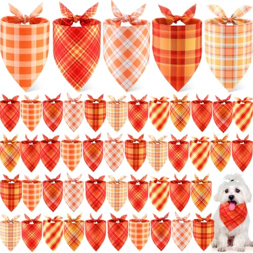 Weewooday Hundehalstücher für Hunde, weich, verstellbar, dreieckig, für kleine, mittelgroße und große Haustiere, kariert, 50 Stück Weewooday Hundehalstücher für Hunde, weich, verstellbar, dreieckig, für kleine, mittelgroße und große Haustiere, kariert, 50 Stück von Weewooday